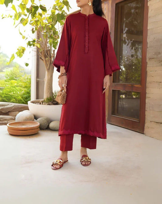 Mahroon Lily - 2 Piece Suit