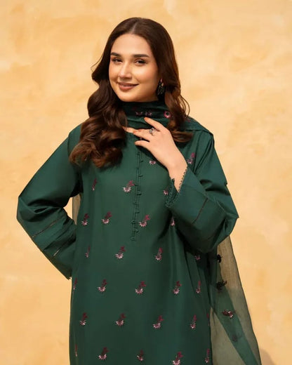 Green Zinnias - 3 Piece Suit