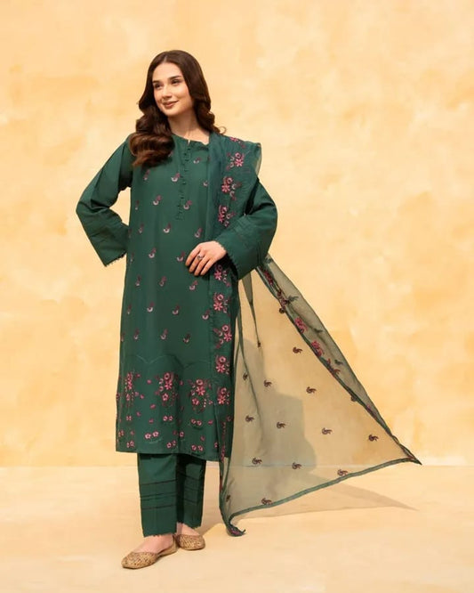 Green Zinnias - 3 Piece Suit