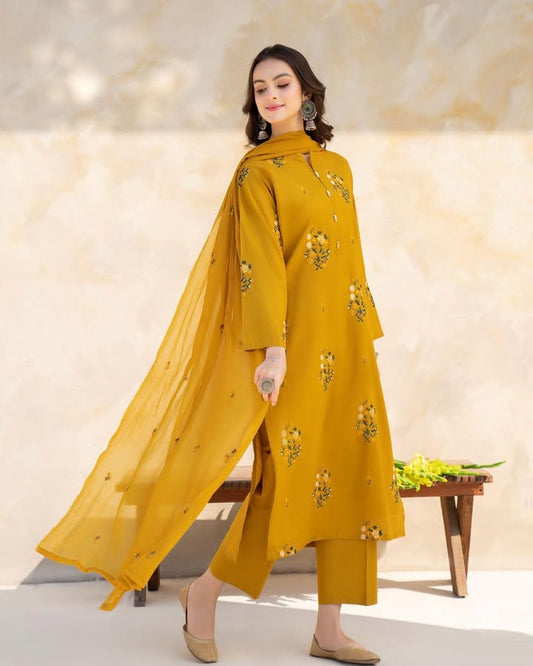 Mustard Hill Stitched  - 3 Piece Suit